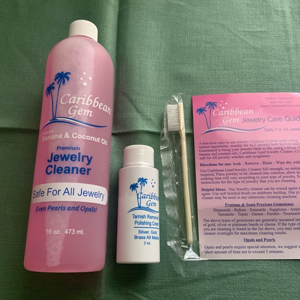 Jewelry Cleaner 16oz, Brush & Polishing Cream. All Sealed